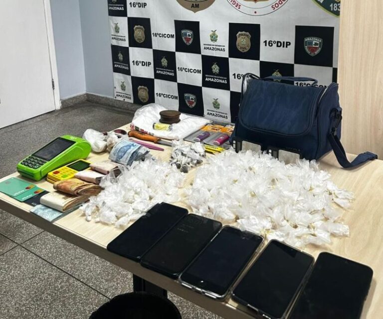 Casal é detido com drogas e dinheiro do tráfico na Zona Centro-Sul de Manaus